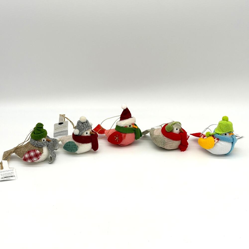 Set of 5 Target Featherly Friends Felt Wondershop Christmas Bird Ornaments 2024